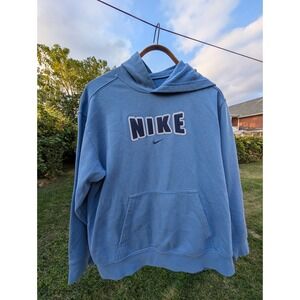 Nike Kids Hoodie Pullover Sweatshirt Blue Embroidered Logo‎